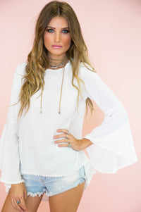 Ring The Bell Sleeve Blouse - Haute & Rebellious