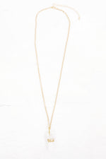 Metal Wraped Earth Stone Necklace - Haute & Rebellious
