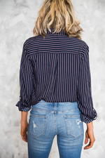 Striped Button-Up Shirt - Haute & Rebellious