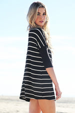 Lars Striped Dolman Sleeve Tunic - Haute & Rebellious