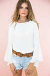 Ring The Bell Sleeve Blouse - Haute & Rebellious