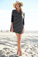 Lars Striped Dolman Sleeve Tunic - Haute & Rebellious