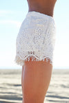 Playa Blanca Lace Shorts - White - Haute & Rebellious