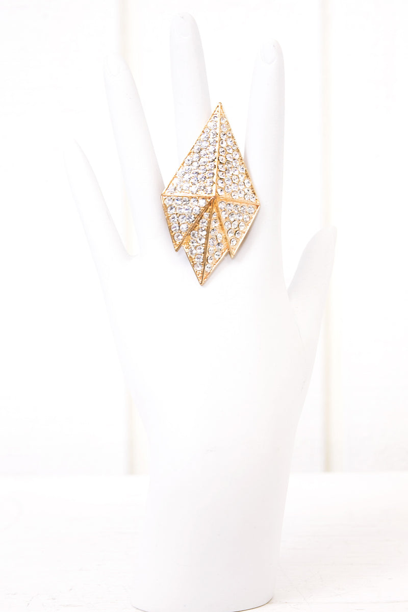 SHIELDED CRYSTALS RING - GOLD - Haute & Rebellious
