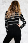 Striped Crop Top - Black