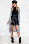 Ribbed Long Cardigan