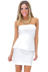SANIA STRAPLESS PEPLUM DRESS - Haute & Rebellious