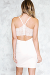 Lace Back Body-Con Dress - Blush