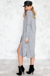 Ribbed Long Cardigan