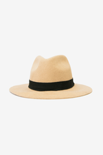 Fedora Wool Hat - Nude/Black
