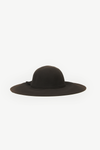 Floppy Circular Crown Wool Hat - Brown