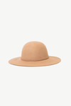 Floppy Circular Crown Wool Hat - Nude