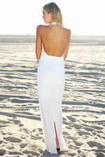 Elaina Halter Maxi Dress - White - Haute & Rebellious