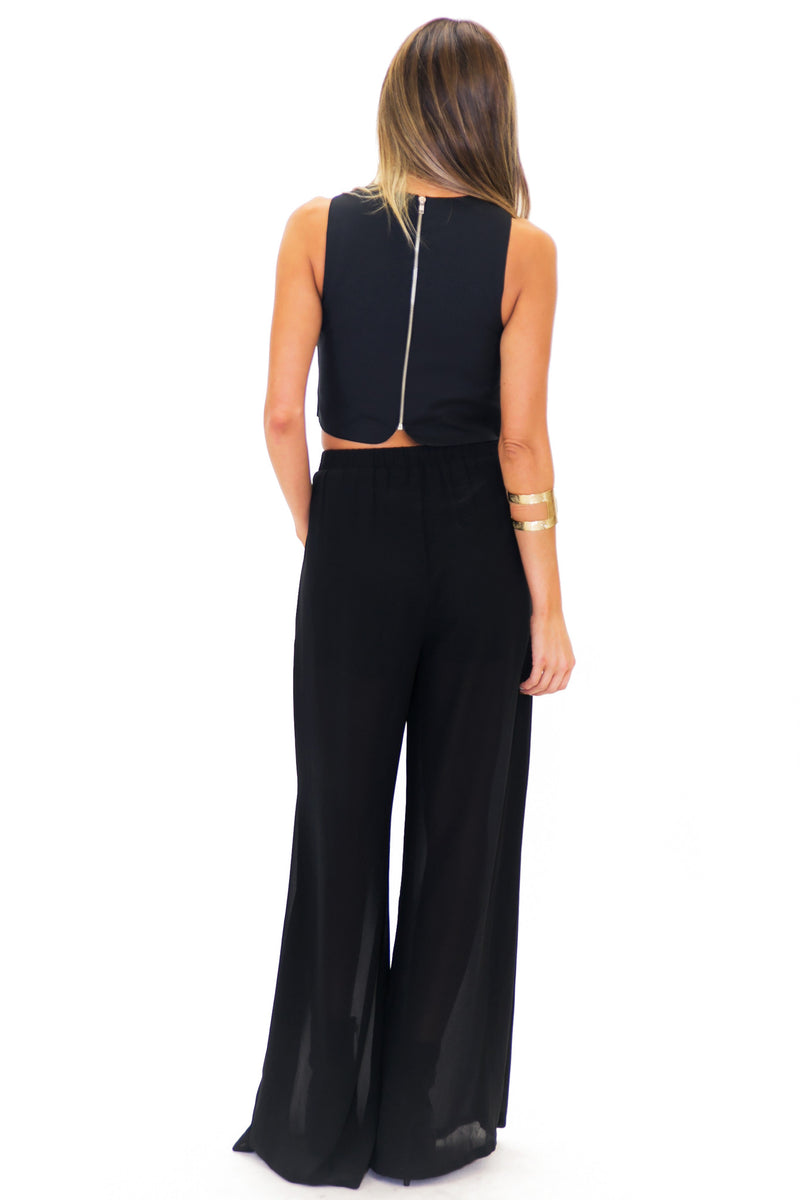 RECKER CROSS CROP TOP - Black - Haute & Rebellious
