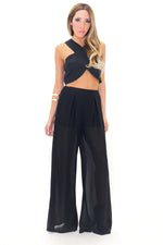 RECKER CROSS CROP TOP - Black - Haute & Rebellious