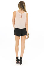 BASIC CHIFFON CROPPED TOP - Blush - Haute & Rebellious