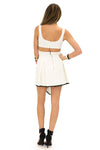 FRONT POINT ZIP SKIRT - Off White - Haute & Rebellious