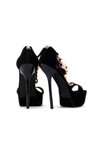 QUINN PLATFORM GOLD CHAIN HEEL - Haute & Rebellious