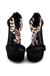 QUINN PLATFORM GOLD CHAIN HEEL - Haute & Rebellious