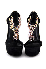 QUINN PLATFORM GOLD CHAIN HEEL - Haute & Rebellious