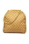 QUILTED LARGE SLIM BAG - Tan - Haute & Rebellious