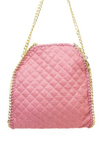QUILTED LARGE SLIM BAG - Pink - Haute & Rebellious