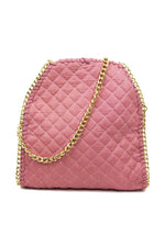 QUILTED LARGE SLIM BAG - Pink - Haute & Rebellious