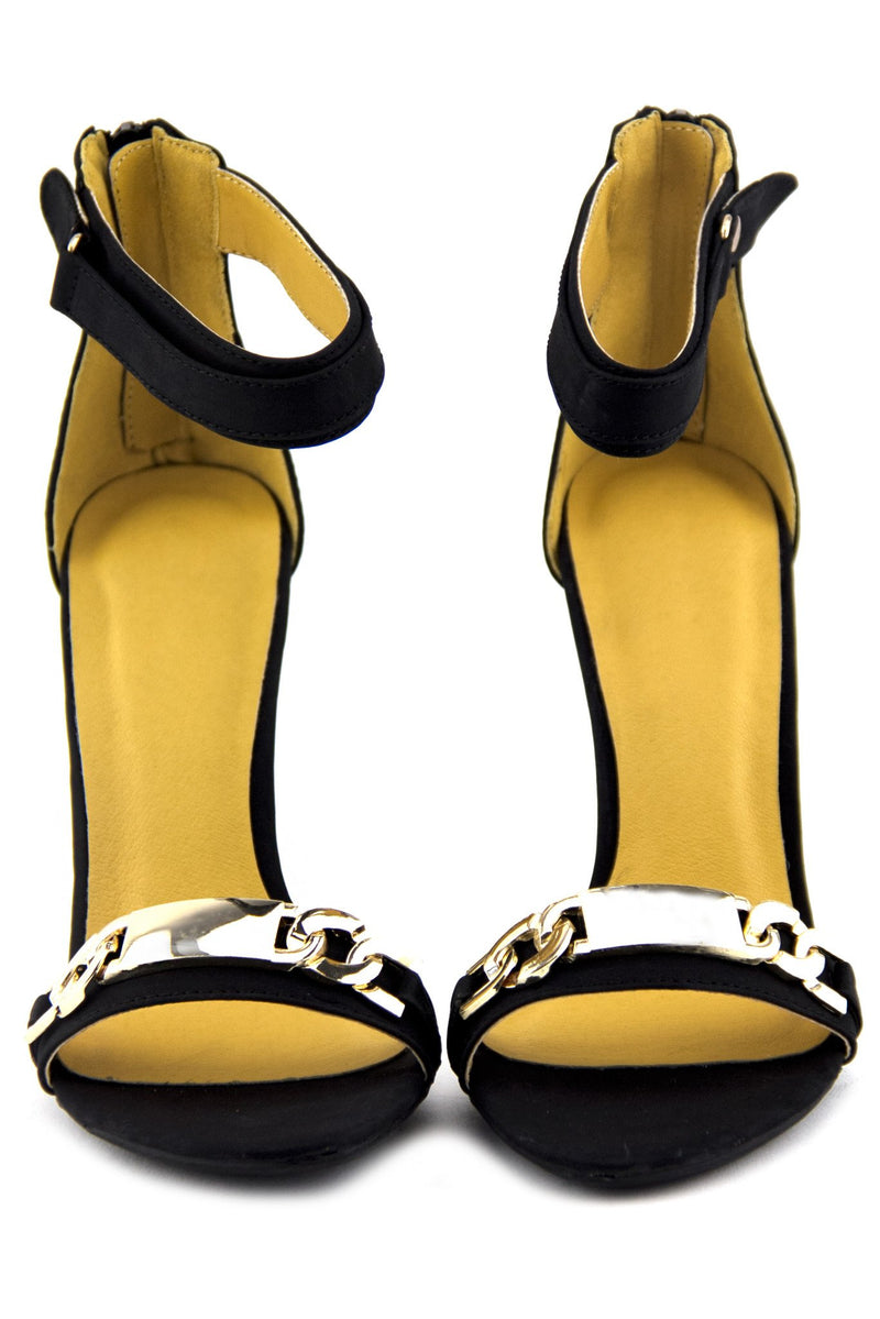 BRIT GOLD CHAIN HIGH HEEL - Haute & Rebellious
