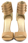 PHOEBE ANKLE STRAP HIGH HEEL SANDAL - Camel - Haute & Rebellious