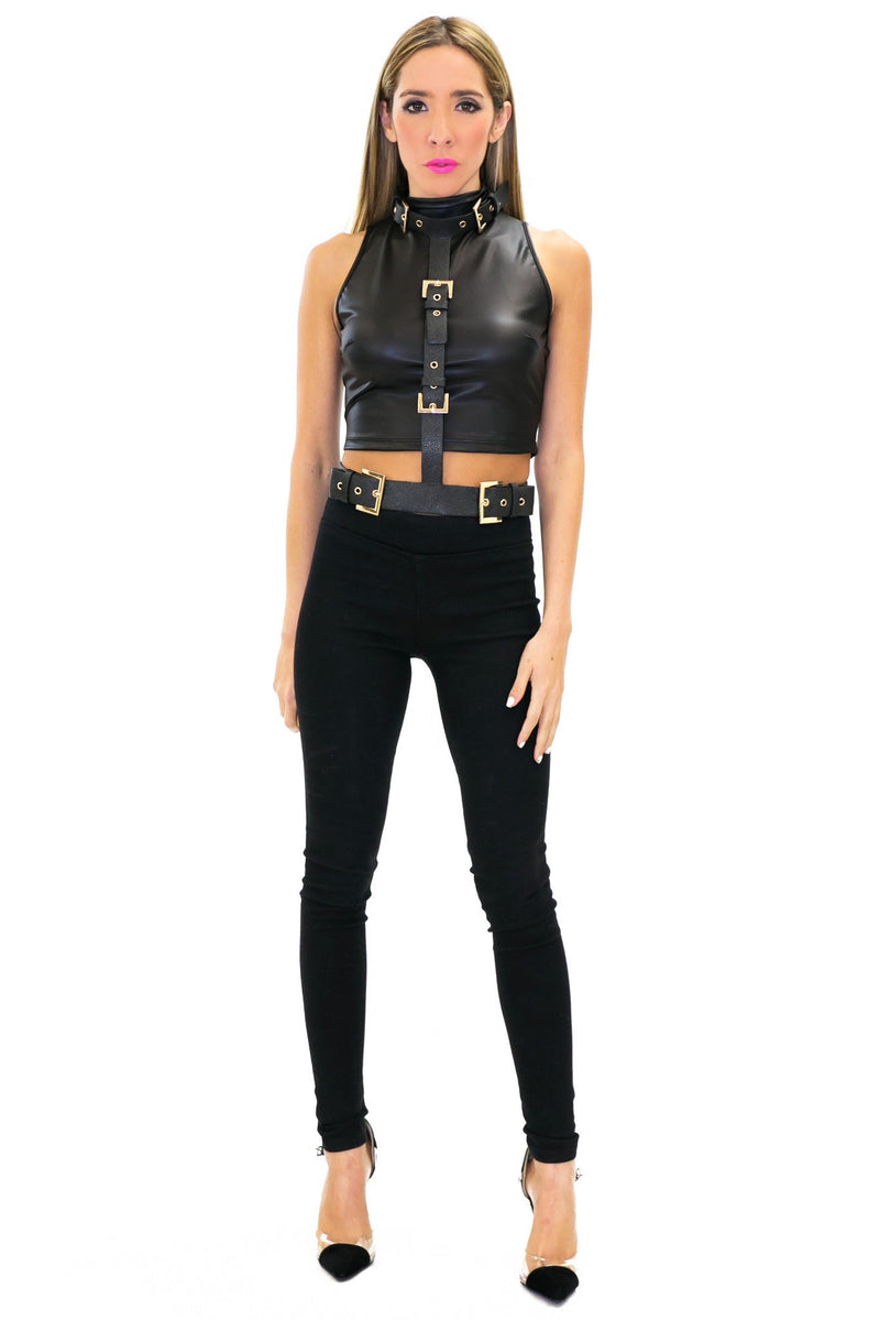 GRAIG GOLD BUCKLE HARNESS BELT - Haute & Rebellious