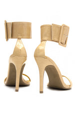 VIANI ANKLE STRAPE HEELS - Tan - Haute & Rebellious