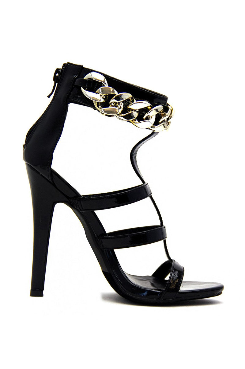 TOM FORD Chain Ankle-Strap Sculptural-Heel Sandals | Neiman Marcus
