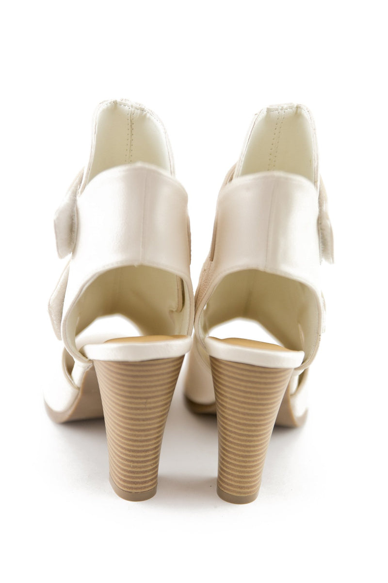 ECKERTT STRAP BOOTIE HEEL - BEIGE - Haute & Rebellious