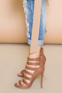 BENIT STRAPPY SANDAL HEEL - BROWN - Haute & Rebellious