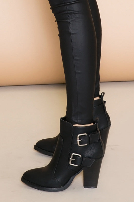 TONI BUCKLE BOOT - BLACK - Haute & Rebellious