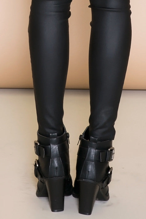 TONI BUCKLE BOOT - BLACK - Haute & Rebellious