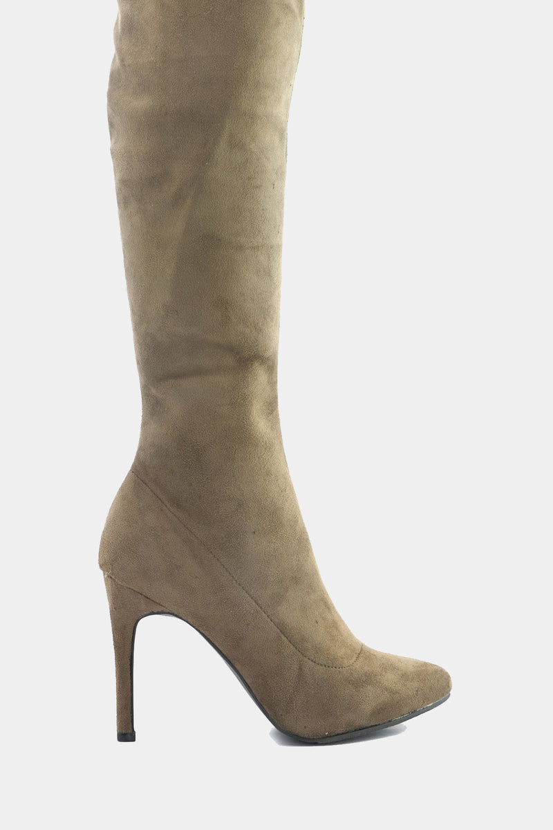 Cari Knee High Boots - Taupe