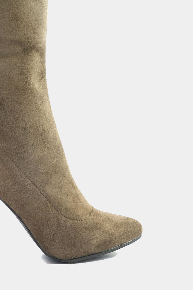 Cari Knee High Boots - Taupe