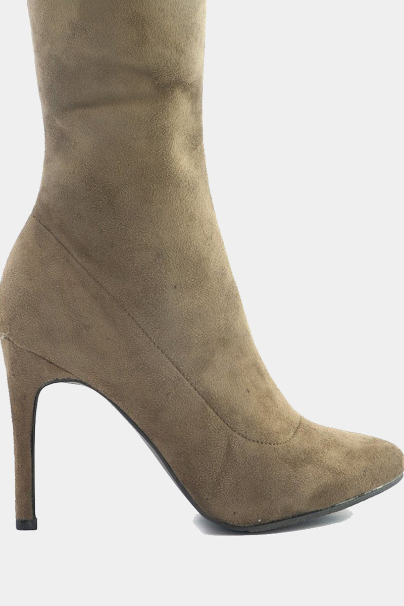 Cari Knee High Boots - Taupe