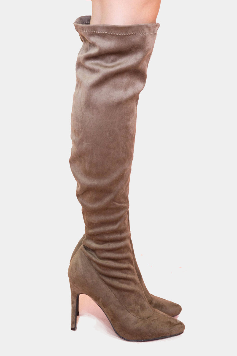 Cari Knee High Boots - Taupe