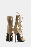 Lea Lace-Up Sandal Heel - Natural