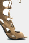 Lea Lace-Up Sandal Heel - Natural