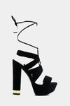 Nyla Strappy Sandal Heel - Black