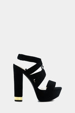 Nyla Strappy Sandal Heel - Black