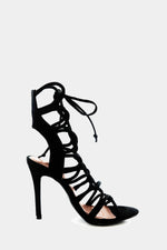 Lanie Lace-Up Heel - Black /// Only Size 7.5, 8.5 Left ///