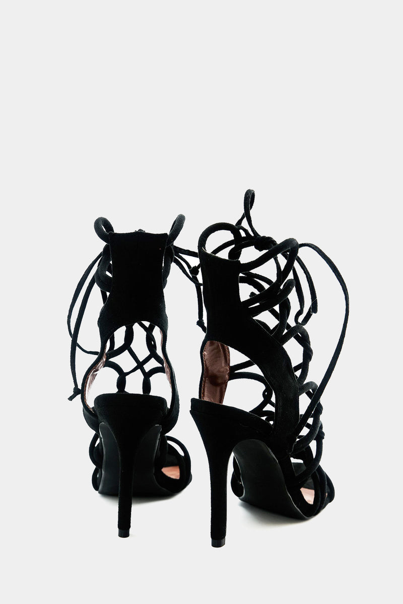 Lanie Lace-Up Heel - Black /// Only Size 7.5, 8.5 Left ///