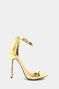 Celine Ankle Strap Heel - Gold