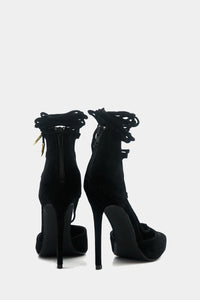 Lilian Suede Lace-Up Heel