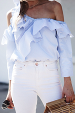 One-Shoulder Layered Ruffle Top
