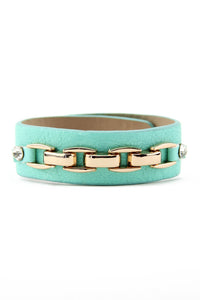 LEATHER & CHAIN BAND - Mint - Haute & Rebellious